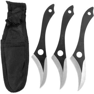 Vrhacie nože 3ks retro (Vrhacie nože s puzdrom dĺžka 175mm, materiál nerezová oceľ)