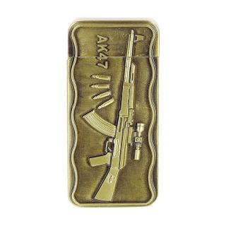 Zapaľovač AK47 zlatá patina (Plynový zapaľovač, tryskový)