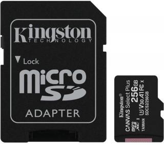 256GB microSDXC Kingston Canvas Select Plus A1 CL10 100MB/s + adapter