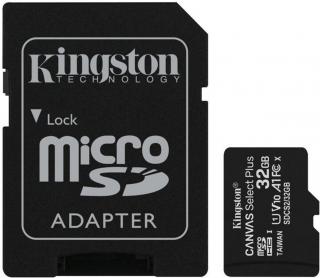 32GB microSDHC Kingston Canvas Select Plus A1 CL10 100MB/s + adapter (SDCS2/32GB)