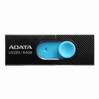A-Data 64GB ADATA UV220 USB black/blue usb klúč (AUV220-64G-RBKBL)