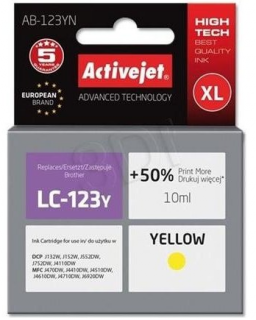 ActiveJet AB-123YN | Yellow | 10 ml | Brother LC123Y LC121Y (náplň EPSON)