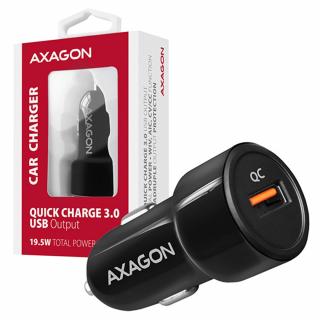 AXAGON PWC-QC, QUICK autonabíjačka , 1x port QC3.0/AFC/FCP/PE+/SMART, 19.5W (autonabíjačka s USB 19.5W)