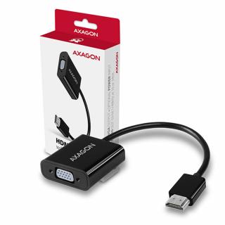 AXAGON RVH-VGAN, HDMI -> VGA redukce / adaptér, FullHD, audio výstup, micro USB nap. redukcia