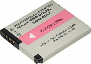 Batéria T6 power Panasonic DMW-BCL7, 600mAh, čierna (DCPA0027)