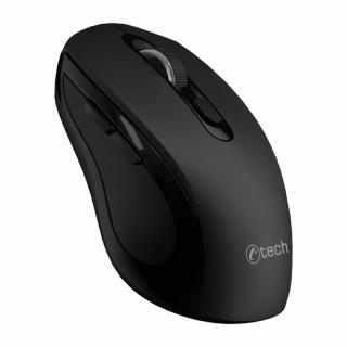 C-TECH WLM-12BK/Ergonomická/Optická/Pro praváky/Bezdrátová USB + Bluetooth/Černá myš bezdrôtová ( Dual mode režimu_bluetooth+Wireless)