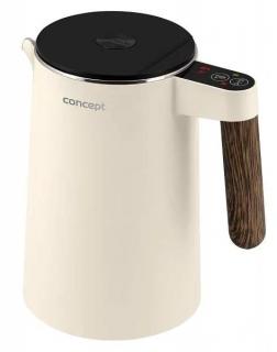 CONCEPT RK3304 rýchlovarná kanvica s reguláciou teploty 1,5 L NORWOOD, VANILKOVÁ