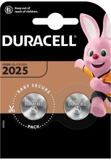 DURACELL DL2025, 3V, blister 2ks batéria (DL 2025 gombíková batéria)