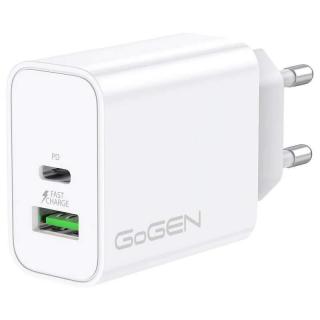 GoGEN ACHPD230, 1x USB-C PD, 1x USB-A, 30W (ACHPDQ230W)nabíjačka do siete biela