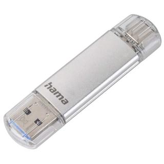 Hama Flash Pen Laeta, USB-C/USB-A 3.1, 128 GB, 40 MB/s, strieborný (hama  181073)