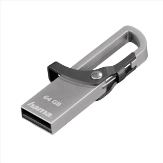 Hama flashPen "Hook-Style" 64 GB 15MB/s, šedý (hama 123922)