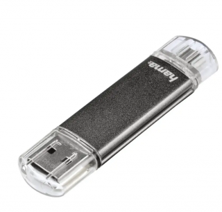 Hama flashPen "Laeta Twin" 8 GB 10 MB/s,usb kluč šedý (HAMA 123923)