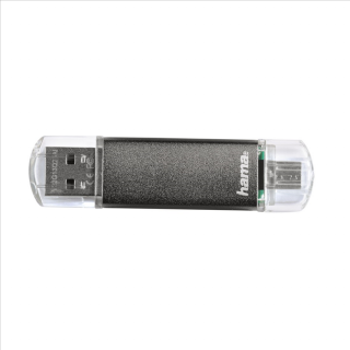 HAMA flashPen "Laeta Twin"usb kluč  16 GB 10 MB/s, šedý (HAMA 123924)