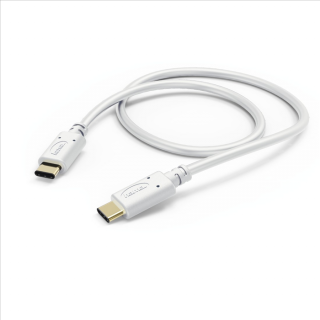 Hama kábel USB-C 2.0 typ C vidlica - C vidlica, 1,5 m, biely (hama 183328)