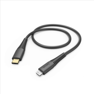Hama MFi USB-C Lightning nabíjací/dátový kábel pre Apple, 1,5 m, čierny (hama 183308)