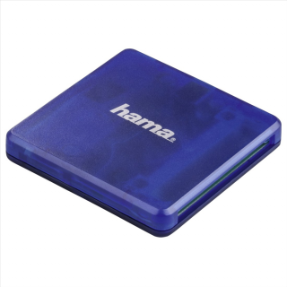 Hama multi čítačka kariet USB 2.0, SD/microSD/CF, modrá (hama 124131)