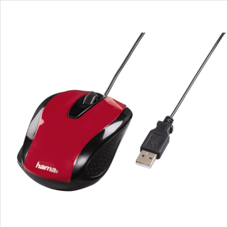 HAMA optická myš AM-5400, metalická červená (HAMA kód:   134903)