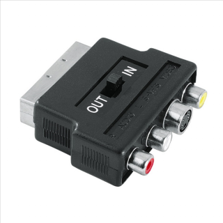 Hama redukcia SCART vidlica - 3 cinch AV + S-video zásuvka, IN/OUT (Hama  122238)