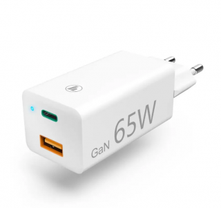 Hama sieťová USB nabíjačka GaN, USB-C + USB-A, Power Delivery 65 W (210592)
