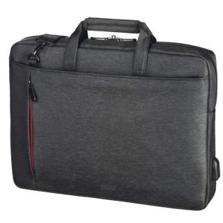 Hama taška na notebook s integrovaným USB káblom Manchester, 15,6" (40 cm), čierna (Hama 216577)