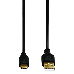 Hama USB-C kábel Flexi-Slim, typ A vidlica - typ C vidlica, 0,75 m, čierny (HAMA kód:   135784)