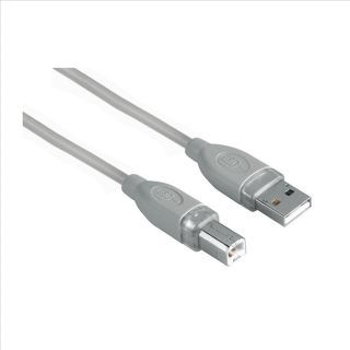 Hama USB kábel typ A-B, 3 m, šedý, blister (hama 45022)