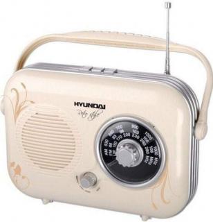 Hyundai PR100 krémové rádio retro