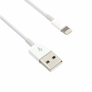 Kabel C-TECH USB 2.0 Lightning (IP5 a vyšší) nabíjací a synchronizační kabel, 2m, biely (CB-APL-20W)