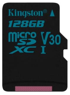 KINGSTON SDCG2/128GBSP 128 GB microSDXC Canvas Go UHS-I U3 V30 90R/45W bez adaptéru SDCG2/128GBSP (Pam.karta U3)