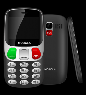 Mobiola MB 800 lite senior telefón čierny