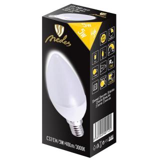 Nedes LED 5W-C37/E14/SMD/3000K-ZLS712 žiarovka