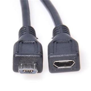 PremiumCord Kabel prodlžovací micro USB 2.0 M-F, černý 2m (ku2me2f)