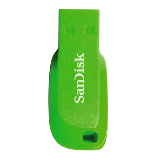 SanDisk FlashPen-Cruzer™ Blade 64 GB, elektrická zelená,usb kluč (Hama 173334)