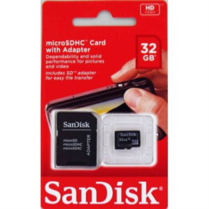 SanDisk microSDHC Card 32 GB + Adaptér pam .karta  (HAMA kód:   108097)