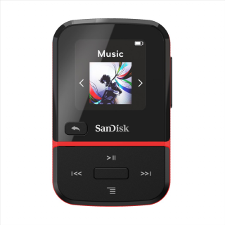 SanDisk MP3 Clip Sport Go, červená, 32 GB mp3 (SDMX30-032G-E46R,186589)