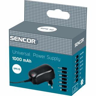 Sencor SPS 10 Adaptér Stab. 1000 mA Univ. , adaptér sieťový (Univerzálny pulzný napájací zdroj)