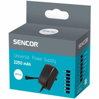 Sencor  SPS 22 Zdroj.Stab. 2250 mA Univerzálny adaptér (Univerzálny pulzný napájací zdroj)