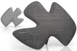 Thomson ANT1639 aktívna izbová anténa Sculpture, DVB-T/DVB-T2, textilný povrch, šedá (HAMA 132193)