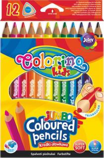 Farebné ceruzky COLORINO Jumbo trojhranné/12 farebná súprava