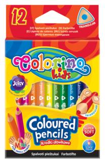 Farebné ceruzky COLORINO trojhranné/12 farebná súprava krátke