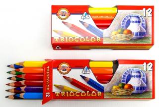 Farebné ceruzky KOH-I-NOOR 3152  Triocolor  v laku/12 farebná súprava