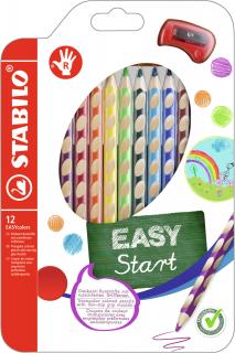 Farebné ceruzky STABILO EASYcolors trojhranné/12ks pravák + strúhadlo
