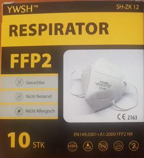 FFP2 respirátor YWSH/10ks (EN 149:2001+A1:2009 (NR Typ B - CE))