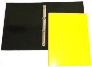 Karisblok A4 4-krúžkový lamino žltý