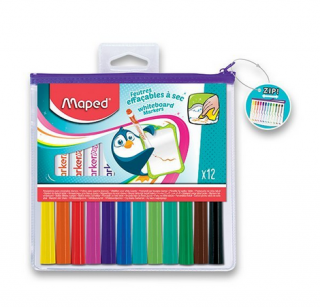 Popisovač MAPED WB Dry Erease Fun Colours/sada 12ks