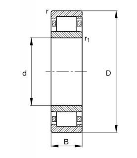 Ložisko NU 2208 E