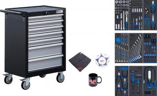 BGS 6061 | Dielenský vozík | 7 zásuviek | so 120 nástrojmi