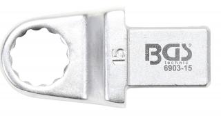 BGS 6903-15 | Nástrčný očkový kľúč | 15 mm | upnutie 14 x 18 mm