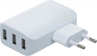 BGS3377 | Univerzálna USB nabíjačka | 3 USB portmi | max. 3,4 A celkovo max. 2,4 A / USB | 110 - 240 V