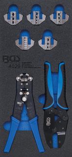 BGS4029 | Zásobník na náradie 1/3: Krimpovací nástroj a odizolovacie kliešte | 7 ks